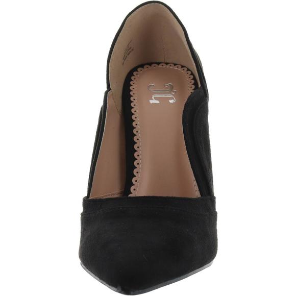 Journee Collection Womens Adley Black Faux Suede Dress Heels Shoes NWT - Picture 3 of 3